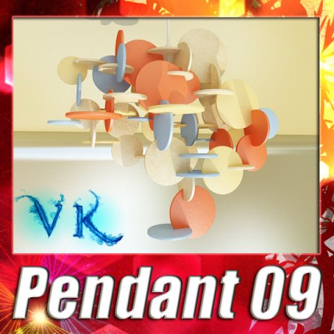 modern pendant lamp 09 3D Model .c4d .max .obj .3ds .fbx .stl .blend 
