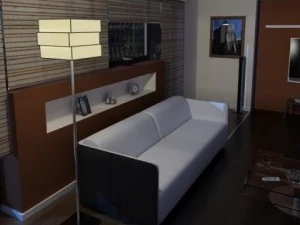 modern floor lamp 05 encaixe 3D Model