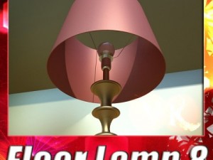 modern floor lamp 08 lunette Model 3D
