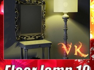 10 modern floor lamps Model 3D