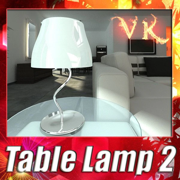 modern table lamp 02 circle t 28 3D Model .c4d .max .obj .3ds .fbx .stl .blend