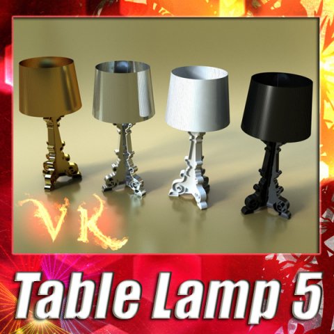 table lamp 05 bourgie 3D Model .c4d .max .obj .3ds .fbx .stl .blend 