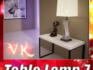 modern table lamp 07 silver 3D Model