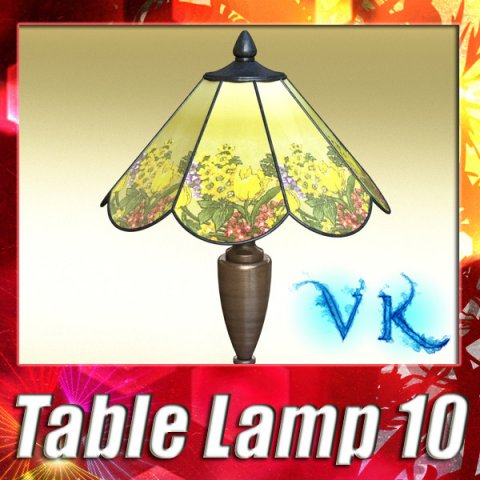 victorian table lamp 10 3D मॉडल .c4d .max .obj .3ds .fbx .stl .blend 