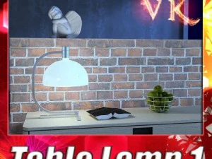 10 table lamps collection 3D Model