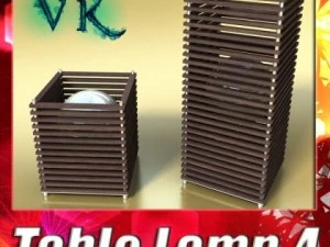 10 table lamps collection 3D Model