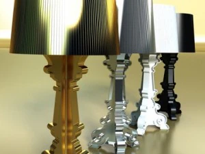 10 table lamps collection 3D Model