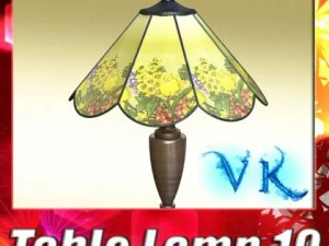 10 table lamps collection 3D Model