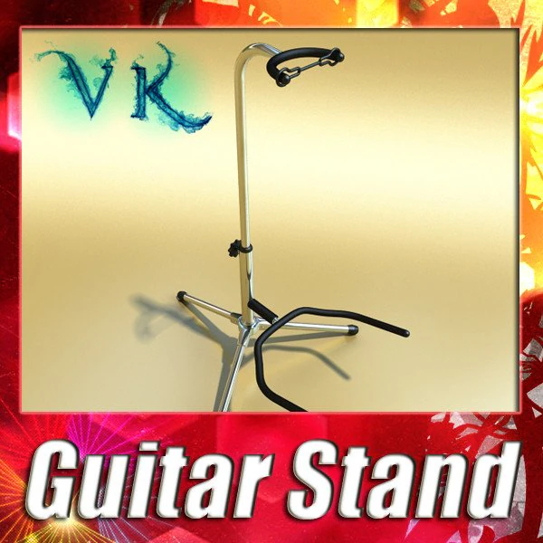 guitar stand 3D Model .c4d .max .obj .3ds .fbx .stl .blend 