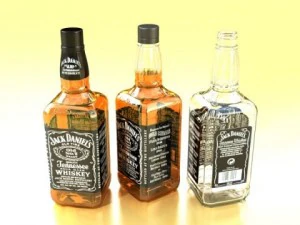 jack daniels bottle 3D Model