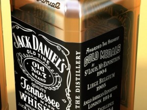 jack daniels bottle 3Dモデル