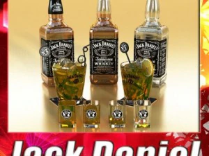 colección de jack daniels Modelo 3D