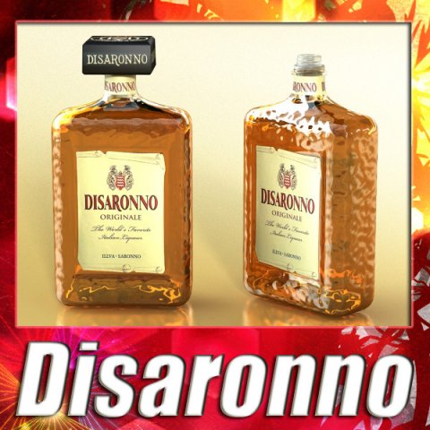 disaronno bottle 3D 模型 .c4d .max .obj .3ds .fbx .stl .blend