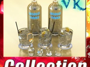 colecci&oacute;n absoluta de vodka Modelo 3D