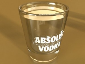 vodka shot glass 3D 모델