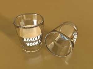 vodka shot glass 3D 모델