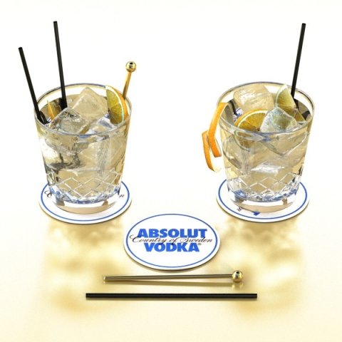 vodka cocktail glass 3D Модель .c4d .max .obj .3ds .fbx .stl .blend 