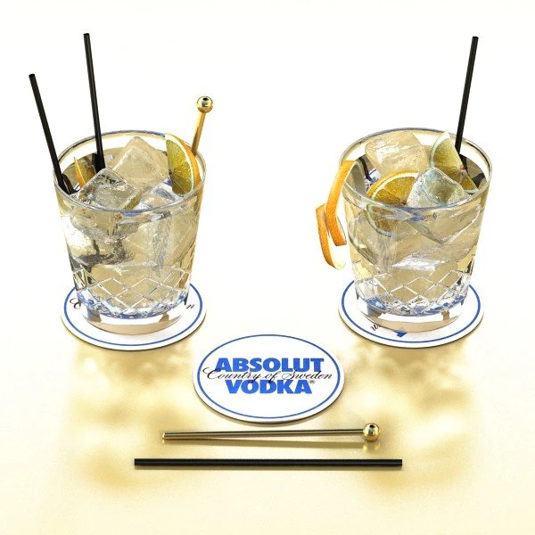 vodka cocktail glass 3D Model .c4d .max .obj .3ds .fbx .stl .blend 