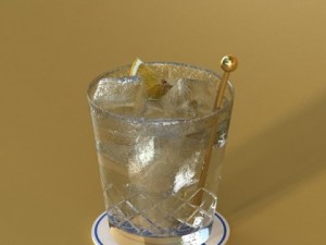 vodka cocktail glass 3D Модель