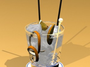 vodka cocktail glass 3D Модель