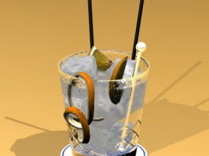 vodka cocktail glass 3D Model