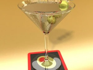 martini liquor glass 3D Model