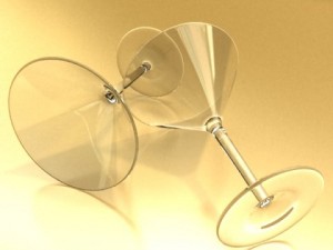 martini liquor glass Modello 3D