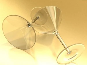 martini liquor glass 3D Model
