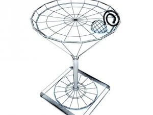 martini liquor glass 3D Model