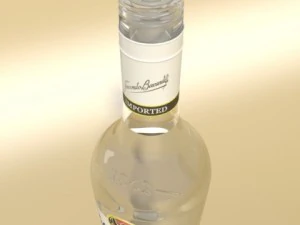 photorealistic liquor bottle  bacardi superior 3D Model