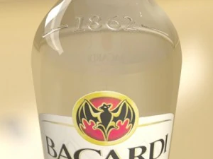 photorealistic liquor bottle  bacardi superior 3D Model