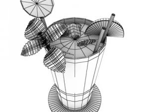 mojito cocktail high detail 3D Model
