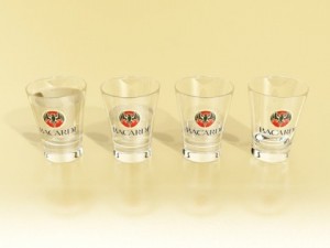 photoreal bacardi rum shot glass 3D 모델