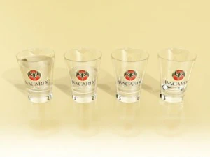 photoreal bacardi rum shot glass 3D Model
