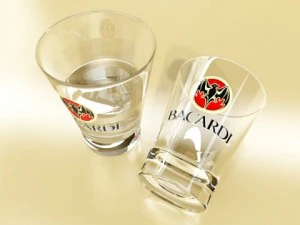 photoreal bacardi rum shot glass 3D Model