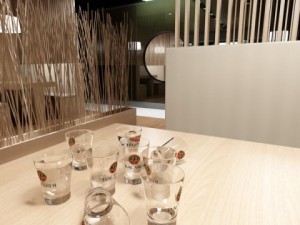 photoreal bacardi rum shot glass 3D 모델