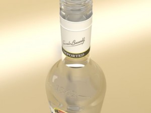 high detailed bacardi bottle mojito and rum shot 3D Model