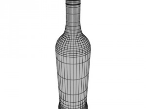 high detailed bacardi bottle mojito and rum shot 3D Model