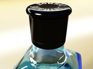 photorealistic bombay sapphire gin bottle Modèle 3D