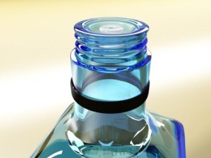 photorealistic bombay sapphire gin bottle Modèle 3D