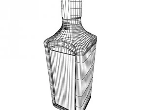 photorealistic bombay sapphire gin bottle 3D Model