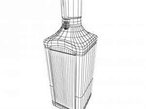 photorealistic bombay sapphire gin bottle Modèle 3D