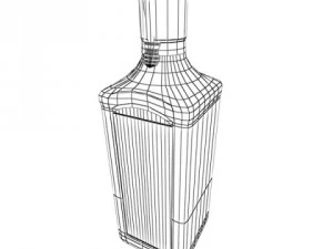 photorealistic bombay sapphire gin bottle 3D Model