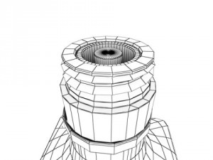 photorealistic bombay sapphire gin bottle Modèle 3D