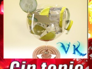 high detailed liquor glass  gin tonic Modèle 3D