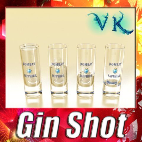 realistic gin shot glass 3D 模型 .c4d .max .obj .3ds .fbx .stl .blend