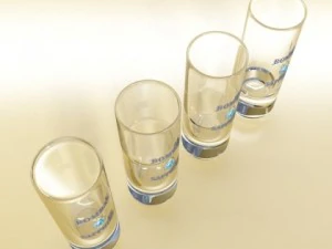realistic gin shot glass 3D Model