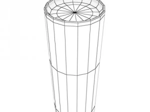 realistic gin shot glass 3D Model