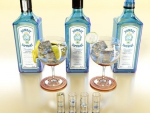 high detailed bombay sapphire collection 3D 模型
