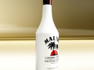 high detailed liquor bottle  malibu 3Dモデル